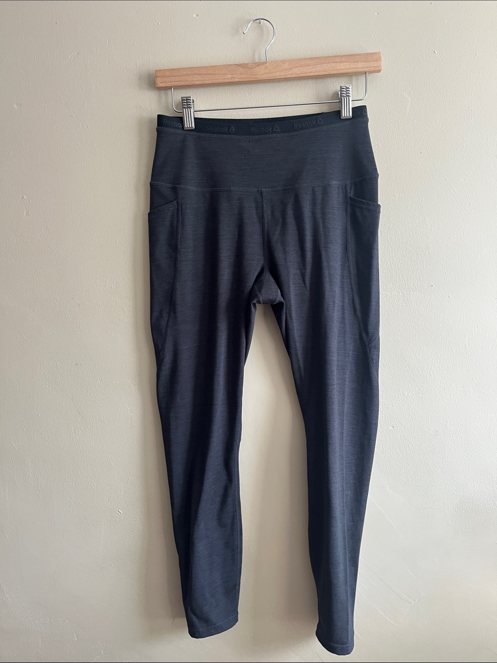 Reebok Charcoal High-Waist Pocket Leggings
